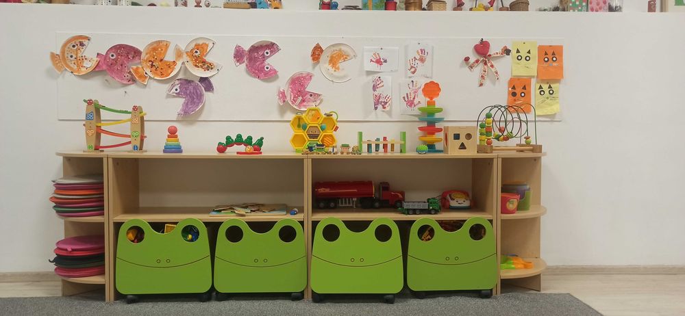 Regały szafki z atestem do przedszkola lub żłobka, Minty Nowa Szkoła