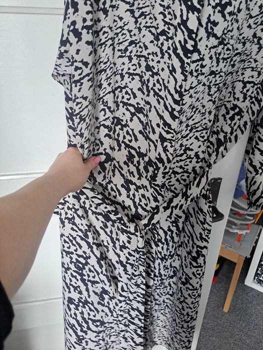 Sukienka xl H&M maxi, biało czarna