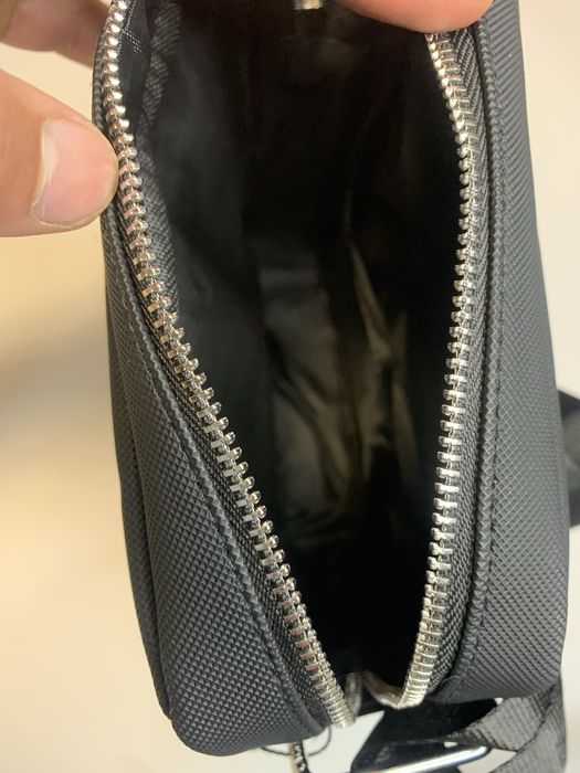 Сумка Lacoste барсетка Лакоста месенджер чоловіча сумка/чорна сумка