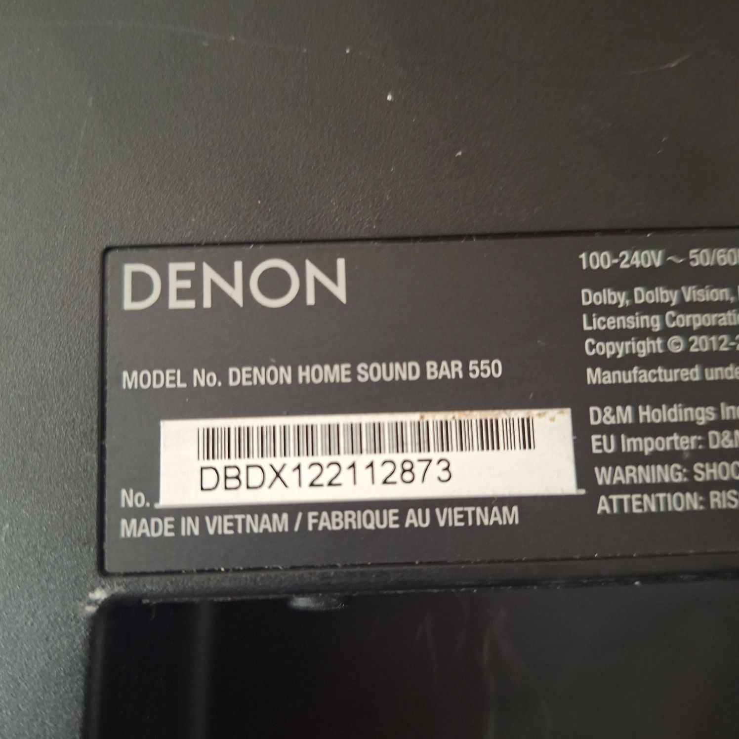 Soundbar Denon Home 550 dolby atmos kino domowe