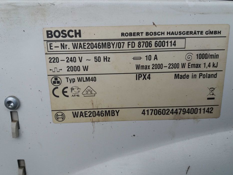 Bosch Maxx6 pralka na części.