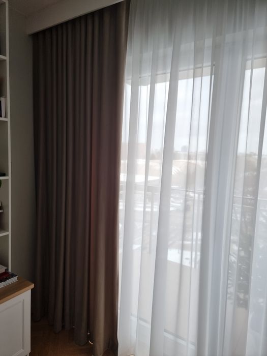 PIĘKNE ELEGANCKIE ZASŁONY Aksamit Premium ciemny beż pebble 5272