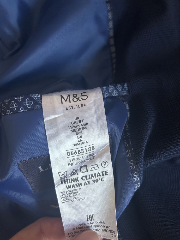 Костюм чоловічий Marks & Spencer темно-синій