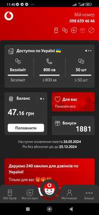 Симпатичный номер vodafone