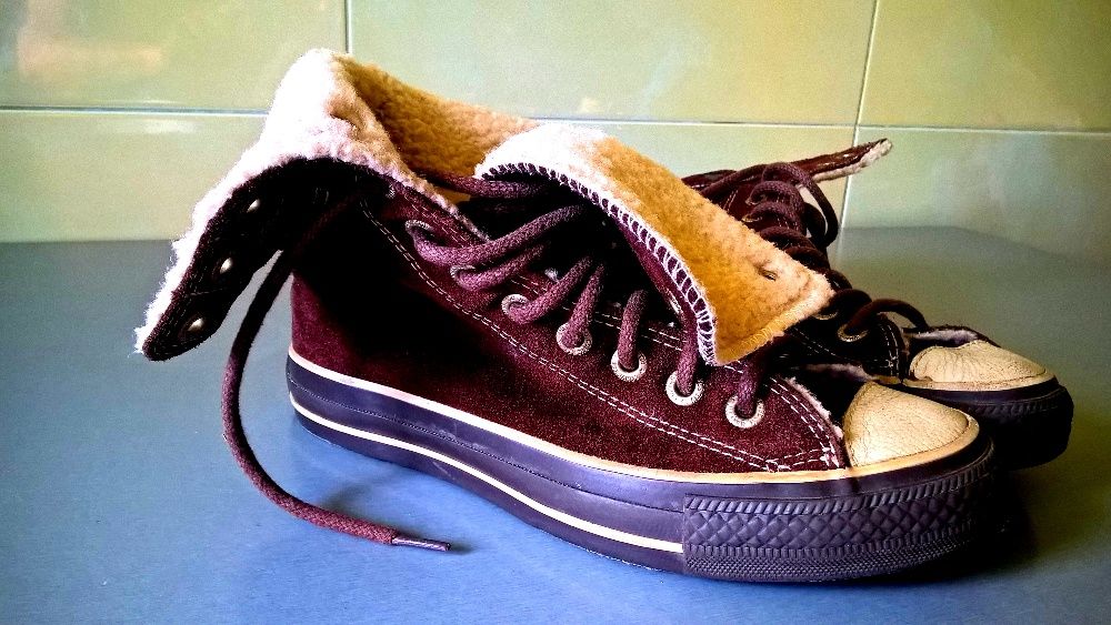 Converse All Star-skórzane ocieplane z kożuszkiem zobacz