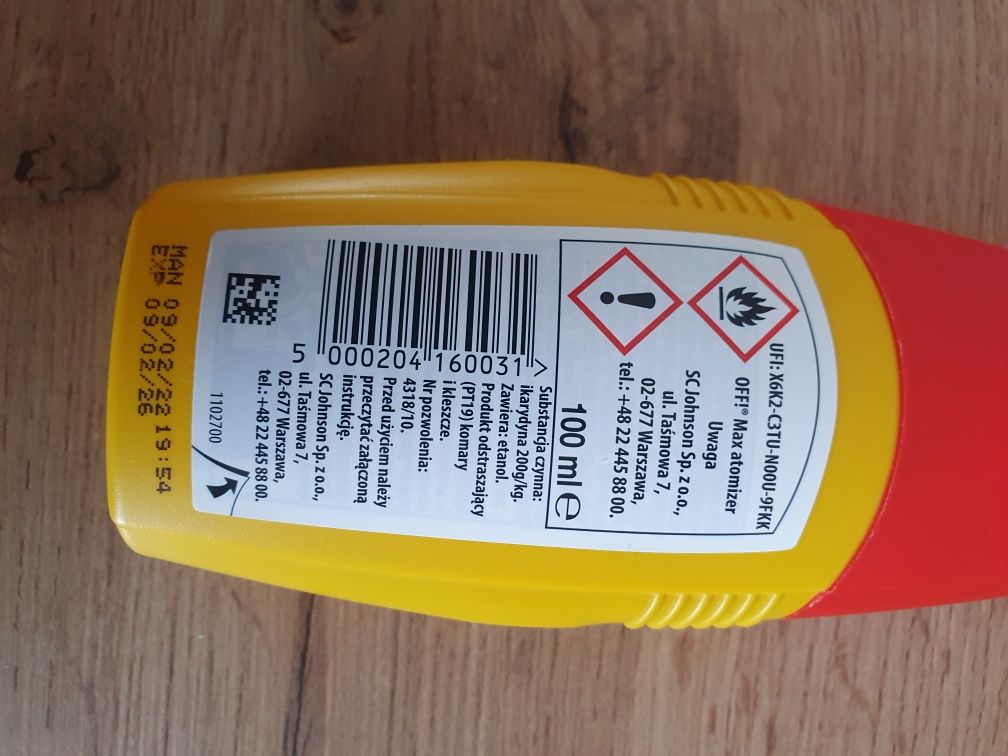 OFF Max multi insect,rozpylacz przeciwko komarom I kleszczom 100ml.