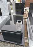 Nagrobek granitowy 90x190 absolut black & viscount white
