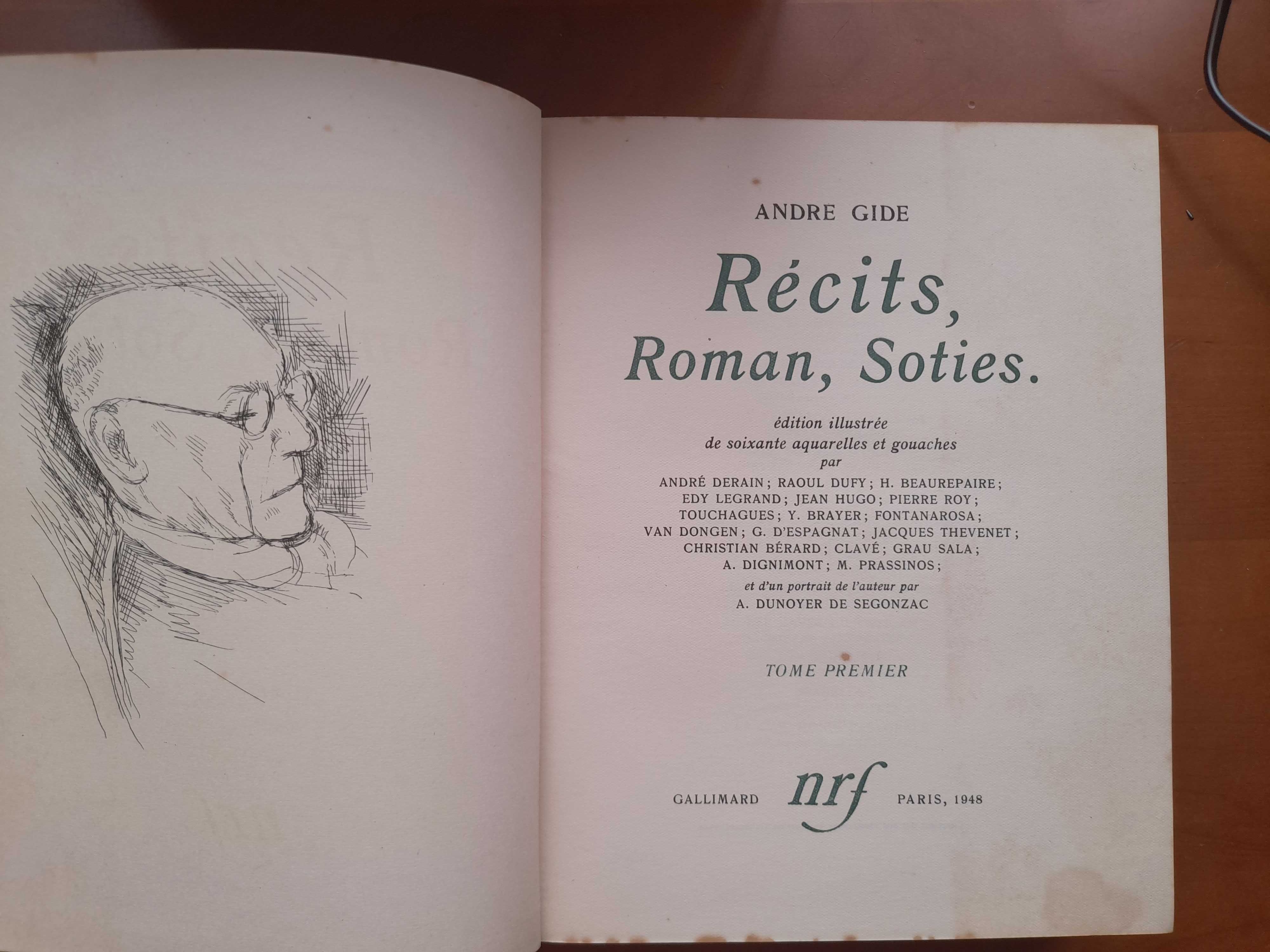 André Gide, Récits, roman, soties