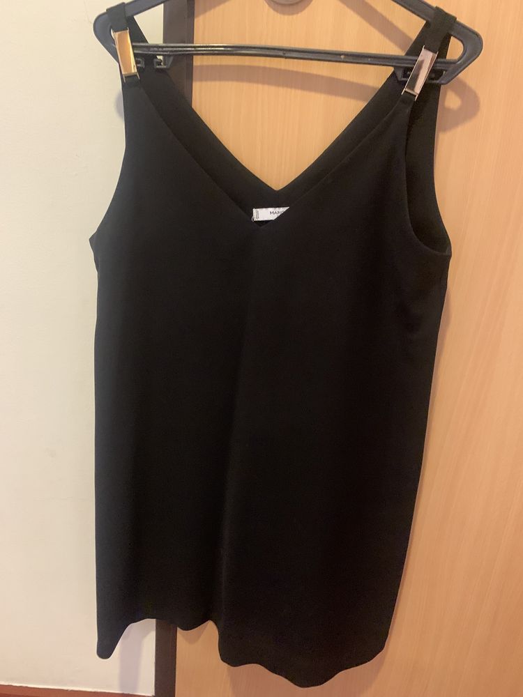 Vestido curto preto, Mango, tamanho XS