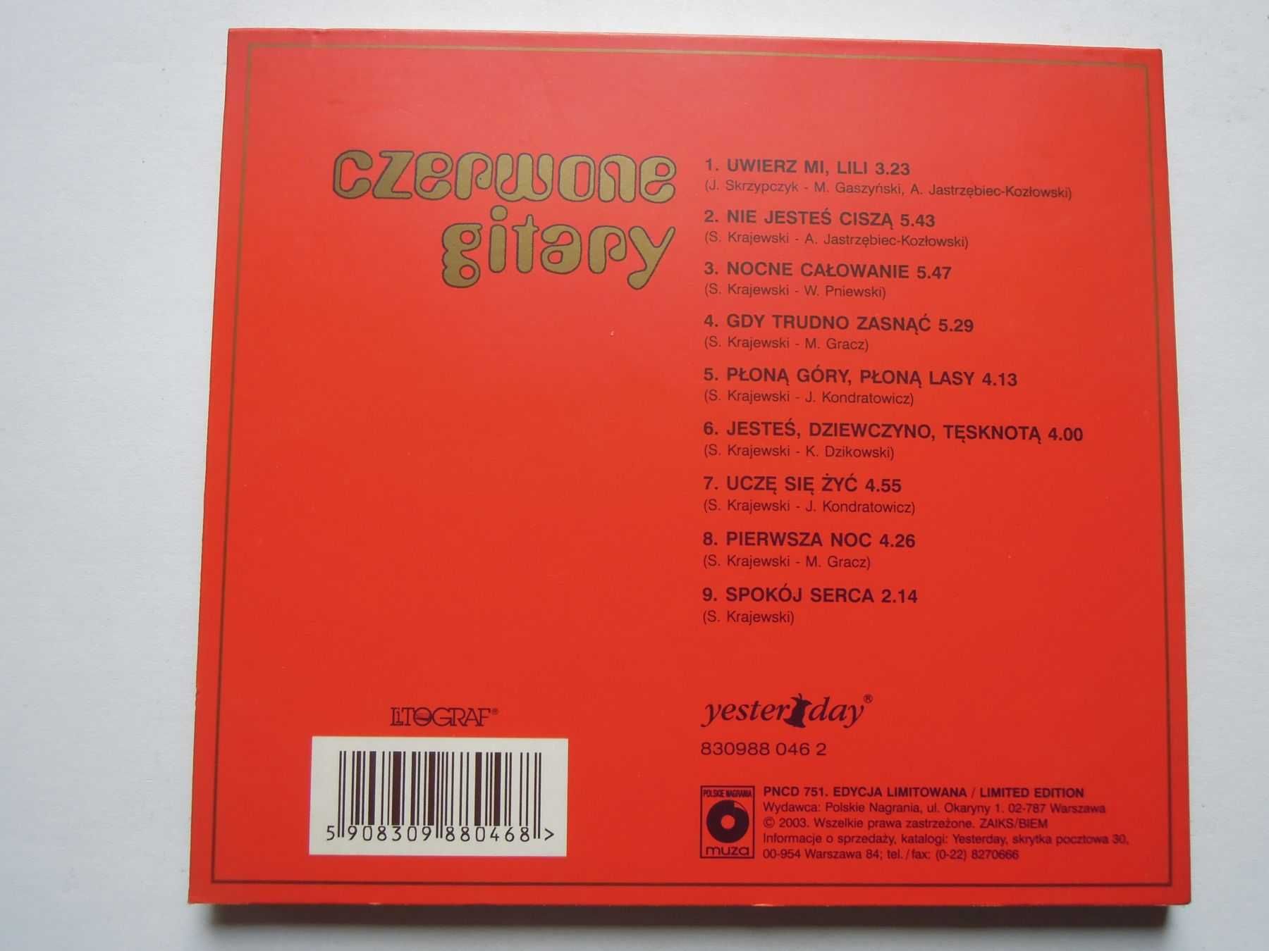 czerwone gitary płyty cd
