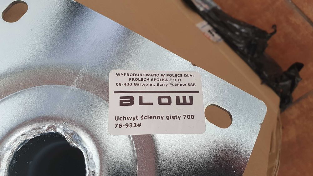 Maszt antenowy poziomy, ocynkowany - dł. 70cm, wys. 25cm (NOWY)