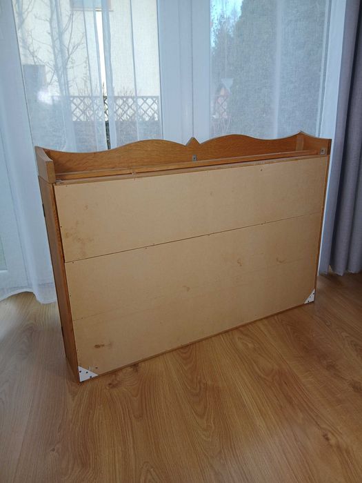 Dębowa szafka z koroną wisząca komoda regał półki Lodowe szyby Szwecja