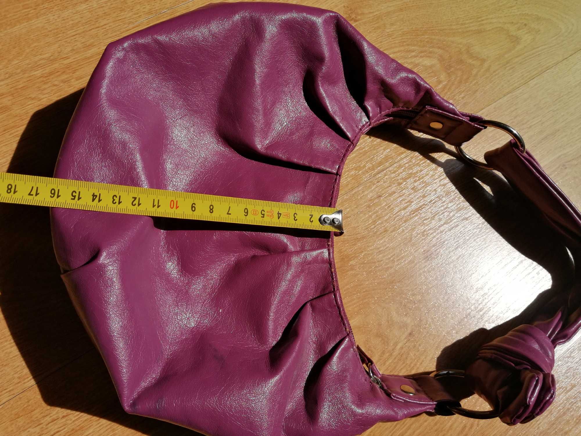 fioletowa torebka bagietka vintage 2000s