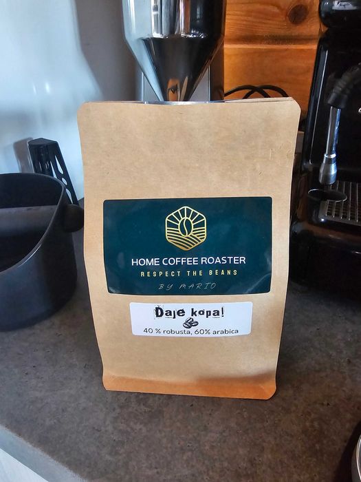 Kawa ziarnista  200g ŚWIEŻO PALONA 40%robusta , 60%arabica