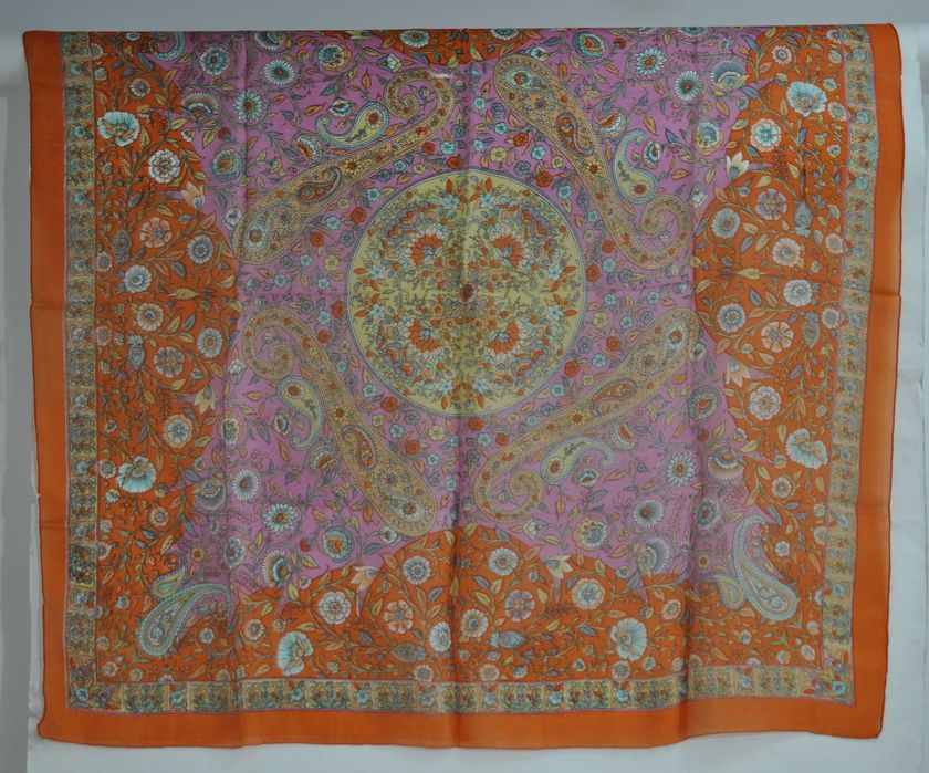 Chusta Apaszka Szal Szalik Damska Jedwabna Jedwab z Indii 102x98cm