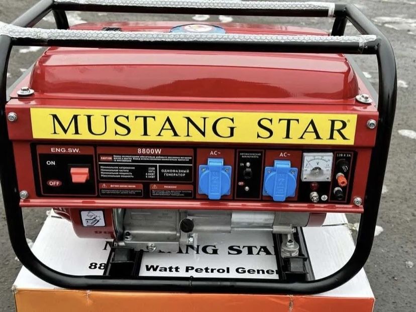 Бензогенератор Mustang star (4.4кВт) новий Бензиновий генегатор