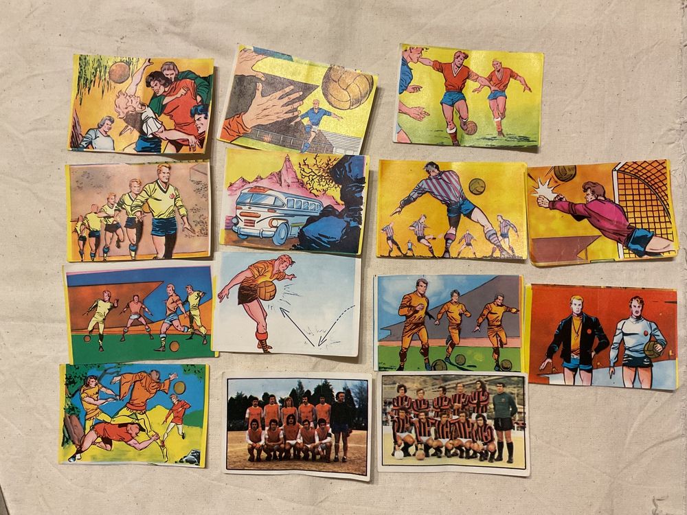 Cromos antigos de futebol pastilhas elásticas Pajú raro