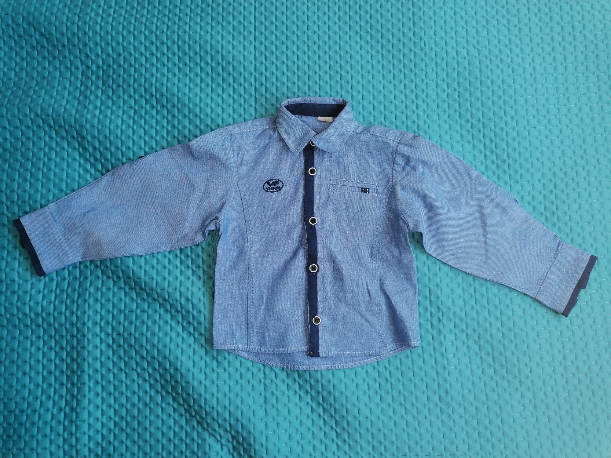 Koszula chłopięca niebieska r. 98