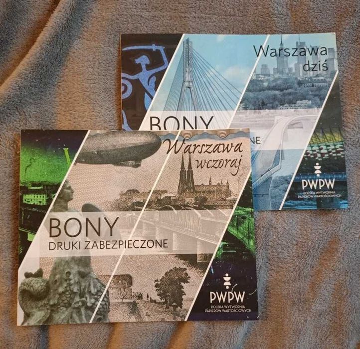PWPW "Warszawa Wczoraj" i "Warszawa Dziś" KOMPLET UNC  PMG 67 i 68 EPQ