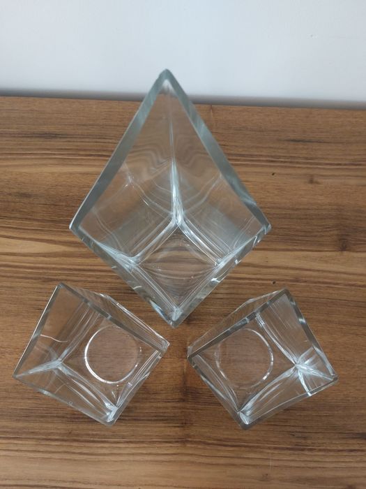 Conjunto de 3 peças de vidro