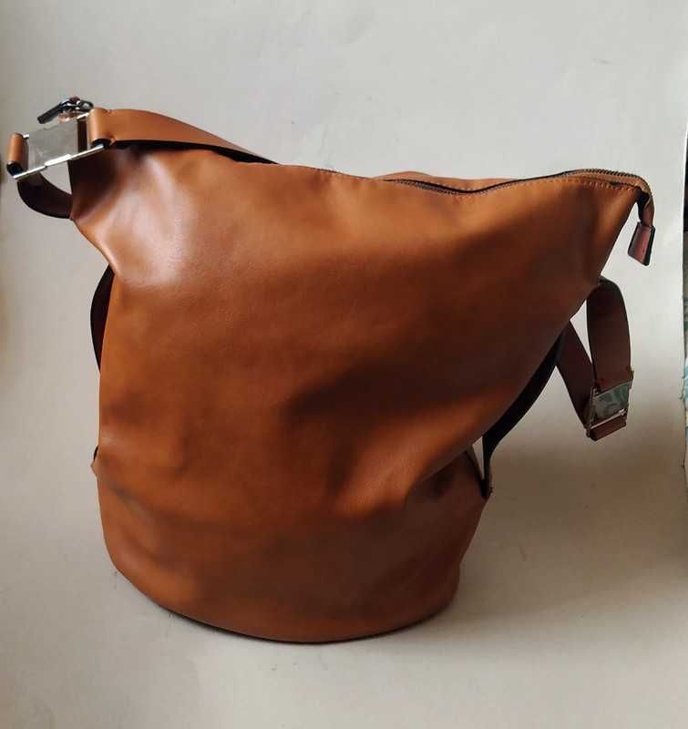 Duża torba Zara trafaluc worek A4 Carmel shooper