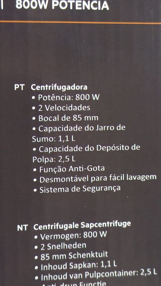 Maquina de Sumos NOVA em embalagem original