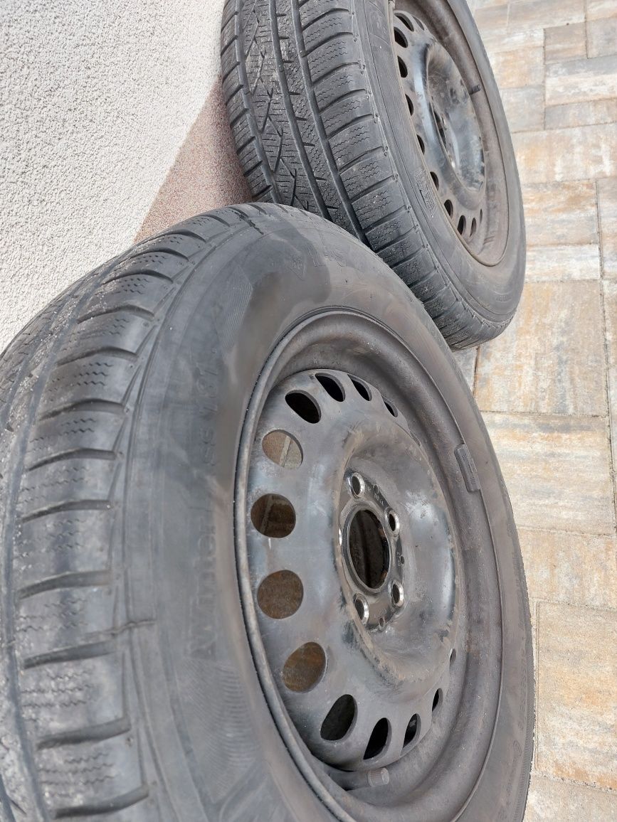 Koła do Mercedesa 15" felgi 5x112 z oponami zimowymi 195/65/15 + grati
