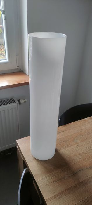 Wazon 60cm szklany wysoki biały