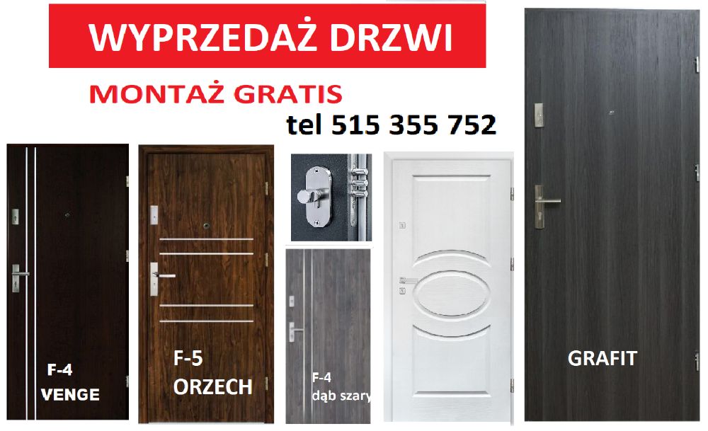 Drzwi wejściowe -zewnętrzne z montażem do mieszkania wewnątrzklatkowe.