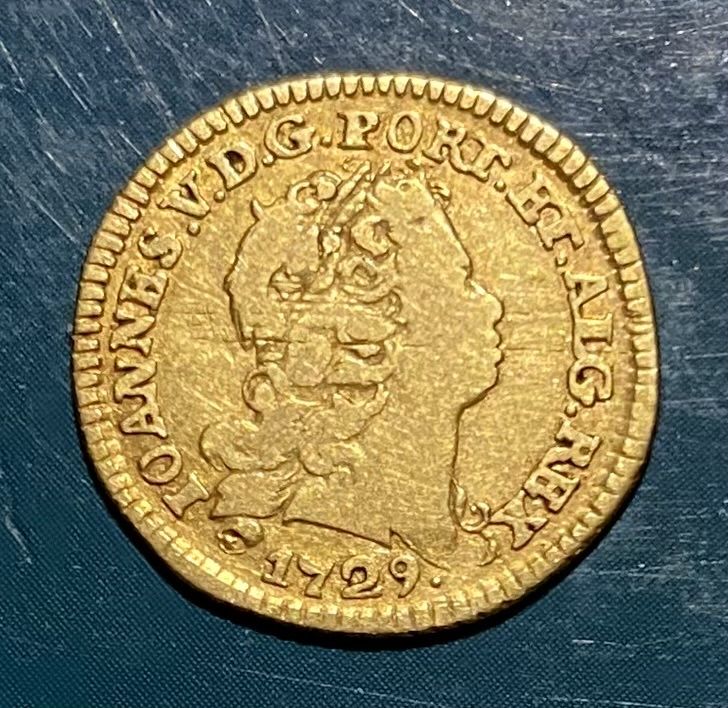 Moeda ouro D. JOAO V - 1/2 Escudo 1729