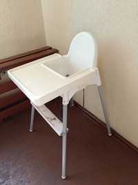 Krzesełko do karmienia Ikea z tacką i podnóżkiem