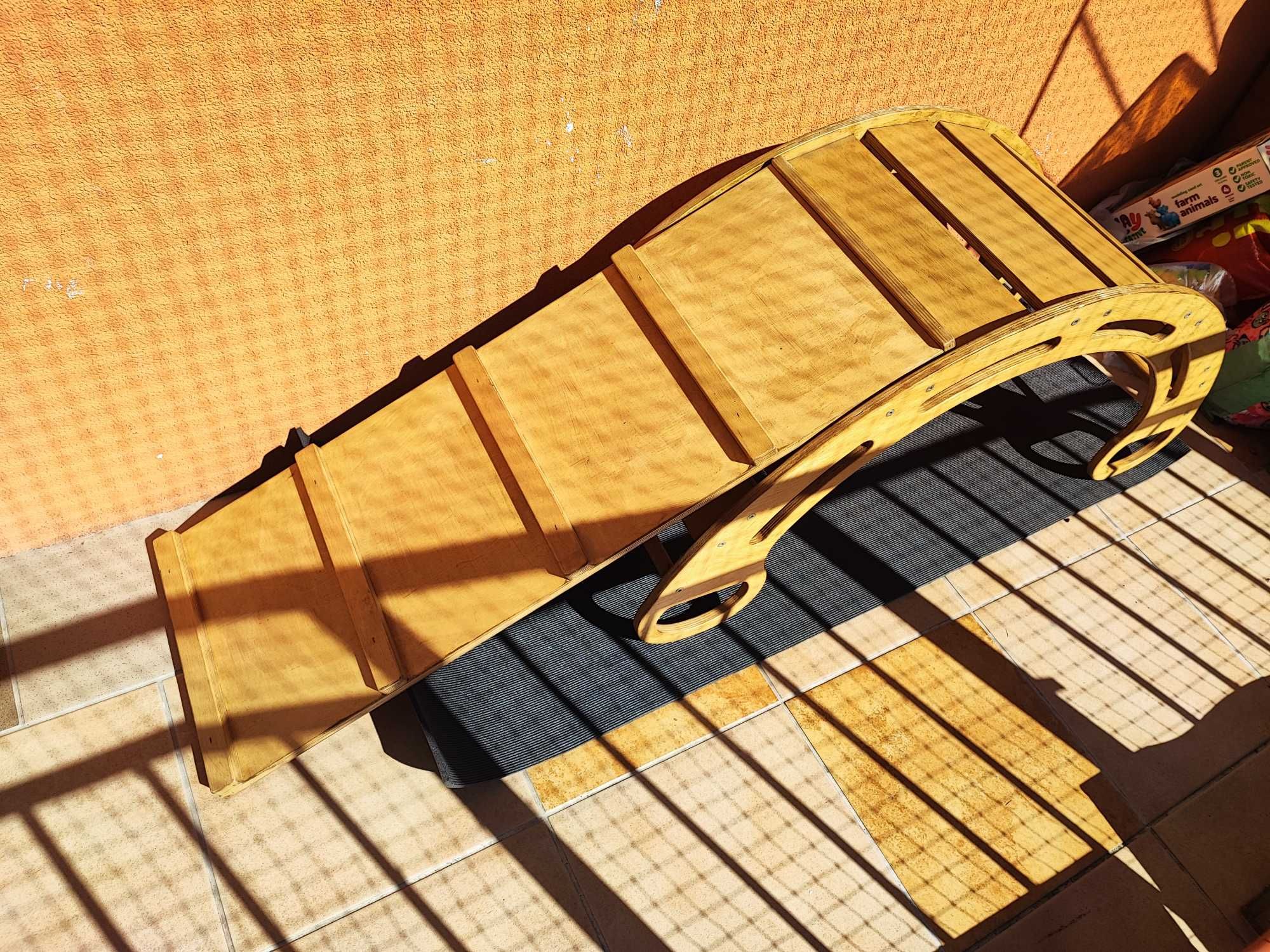 Bujak drewniany montessori wspinaczka zjeżdżalnia