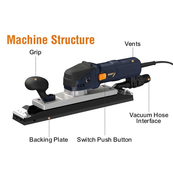 Шліфувальний рубанок МАХХТ 400*70мм . Електричний , ексцентрик 5 мм