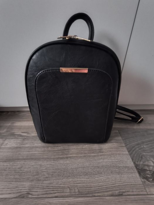 Plecak czarny skóra ekologiczna