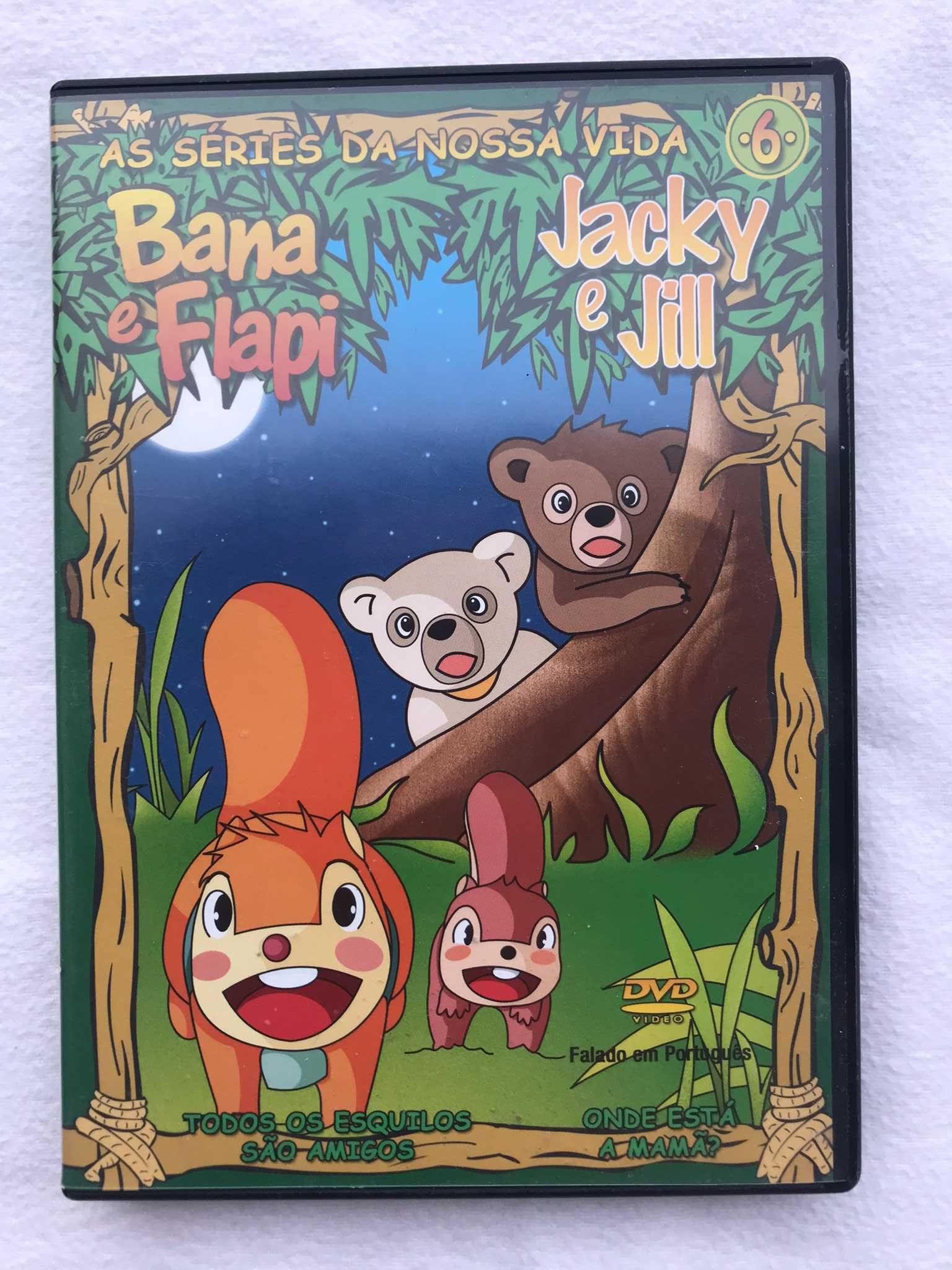 3 DVD's - Bana e Flapi + Jacky e Jill (+ de 4 anos)