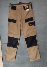 Spodnie robocze monterskie męskie z kieszeniami Site beż Nowe W30 L32