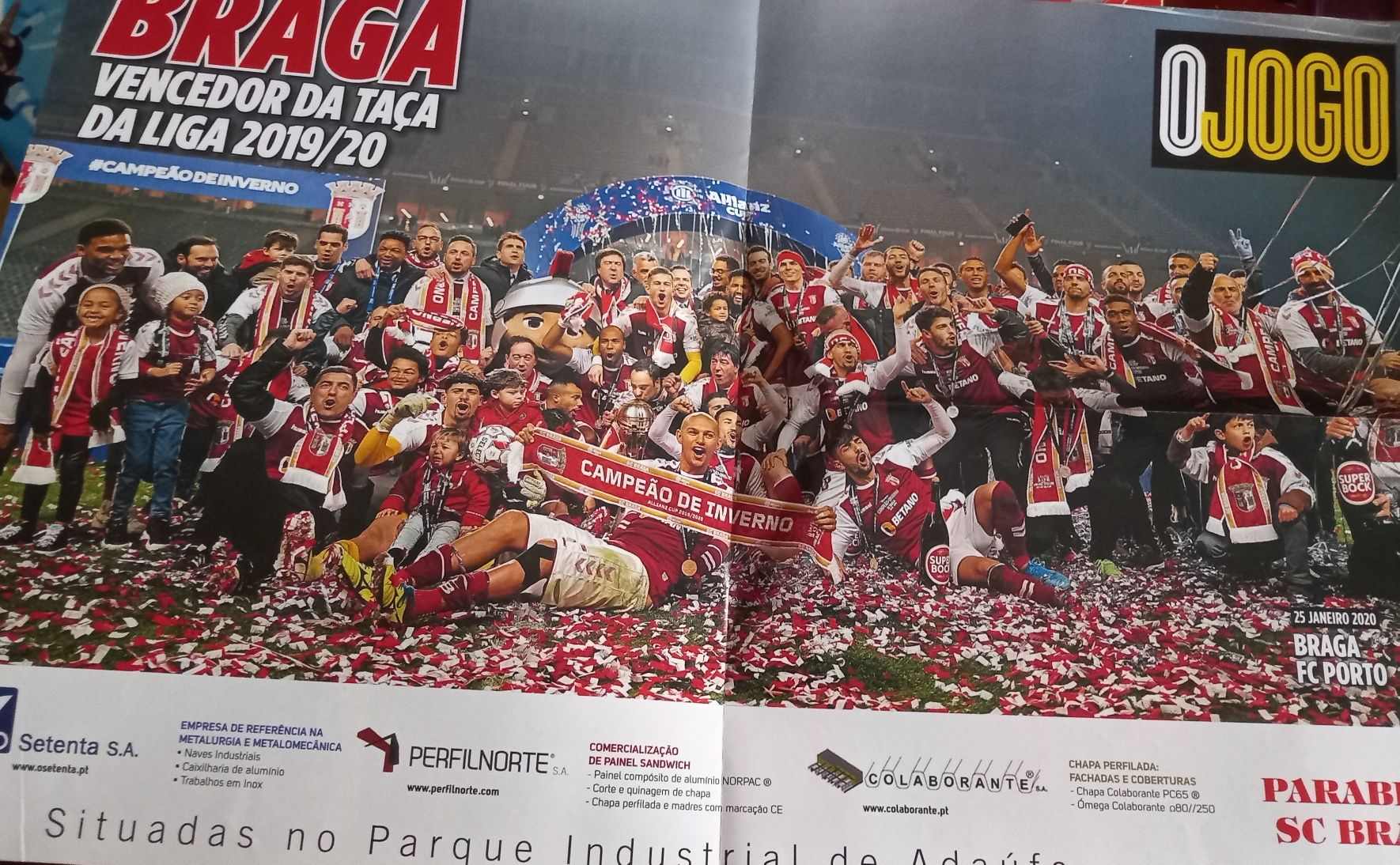 poster SCBraga vencedor da Taça da Liga 2019/20