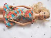 Lalka Barbie w sukience zestaw wózek i pieski!