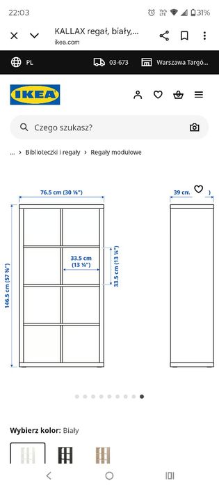 Regał Ikea Kallax 2x4