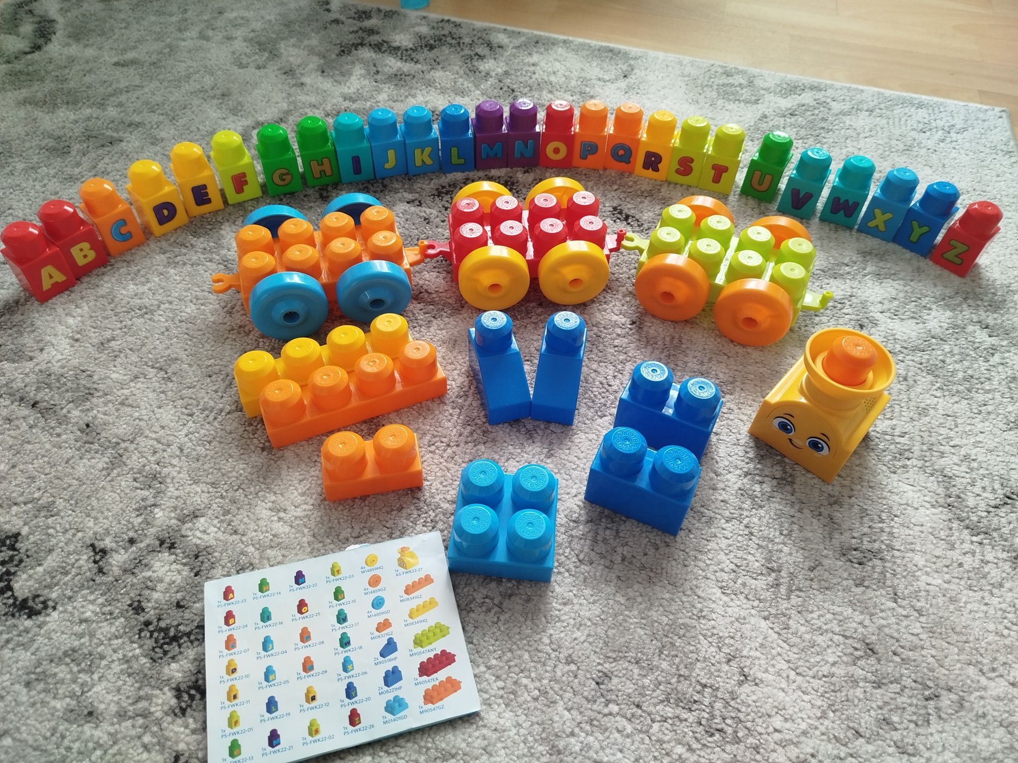 Klocki mega blocks,pociąg