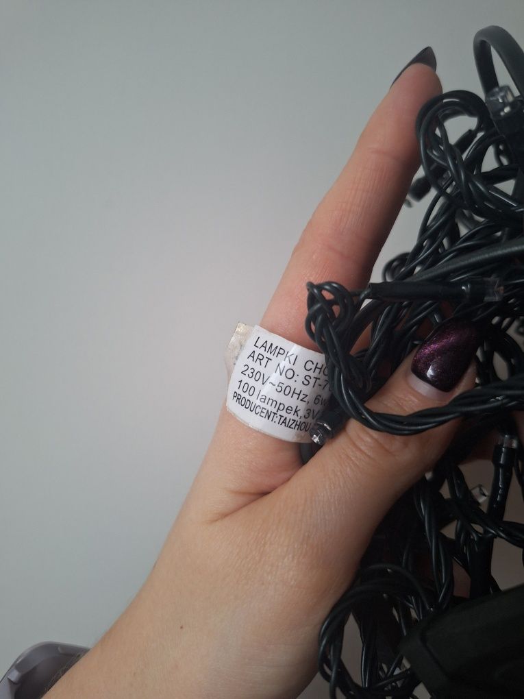 lampki LED choinkowe czerwone 100 lampek z programatorem
