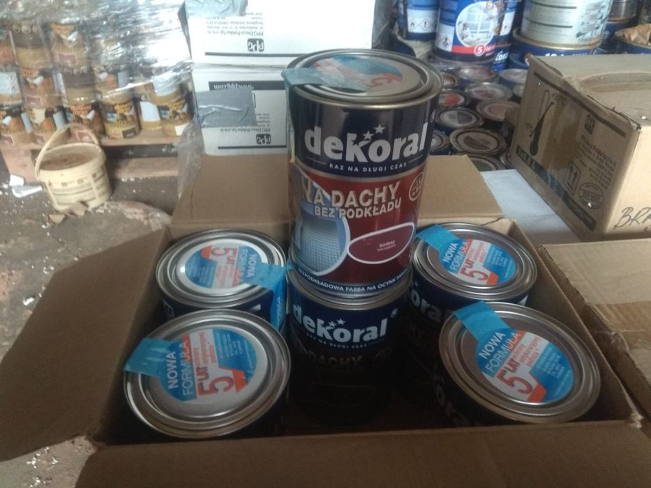 Sprzedam nowe farby lateksowe Dekoral oraz farby do metali