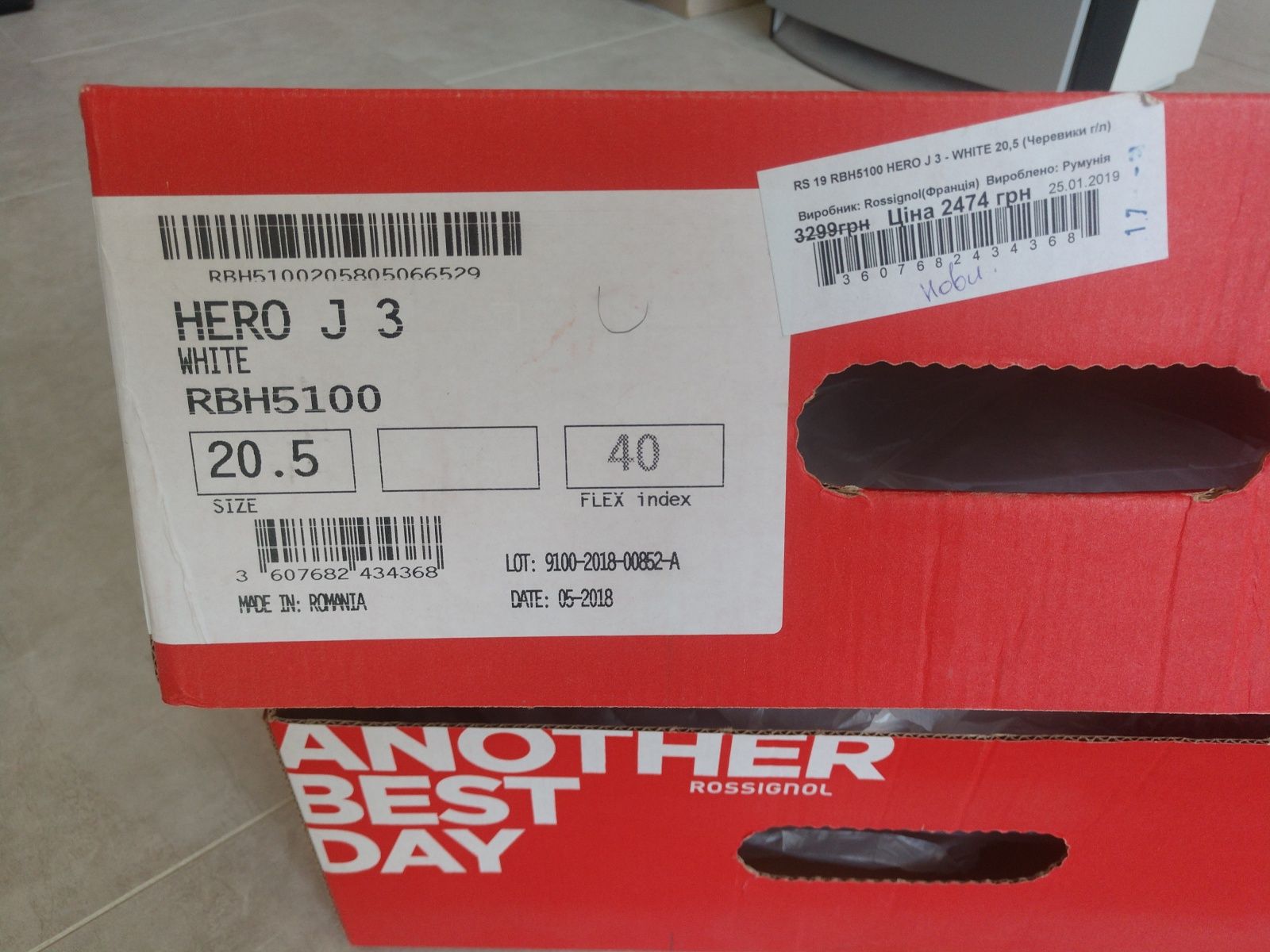 Дитячі лижні черевики Rossignol Hero J3 (розмір 20.5)
