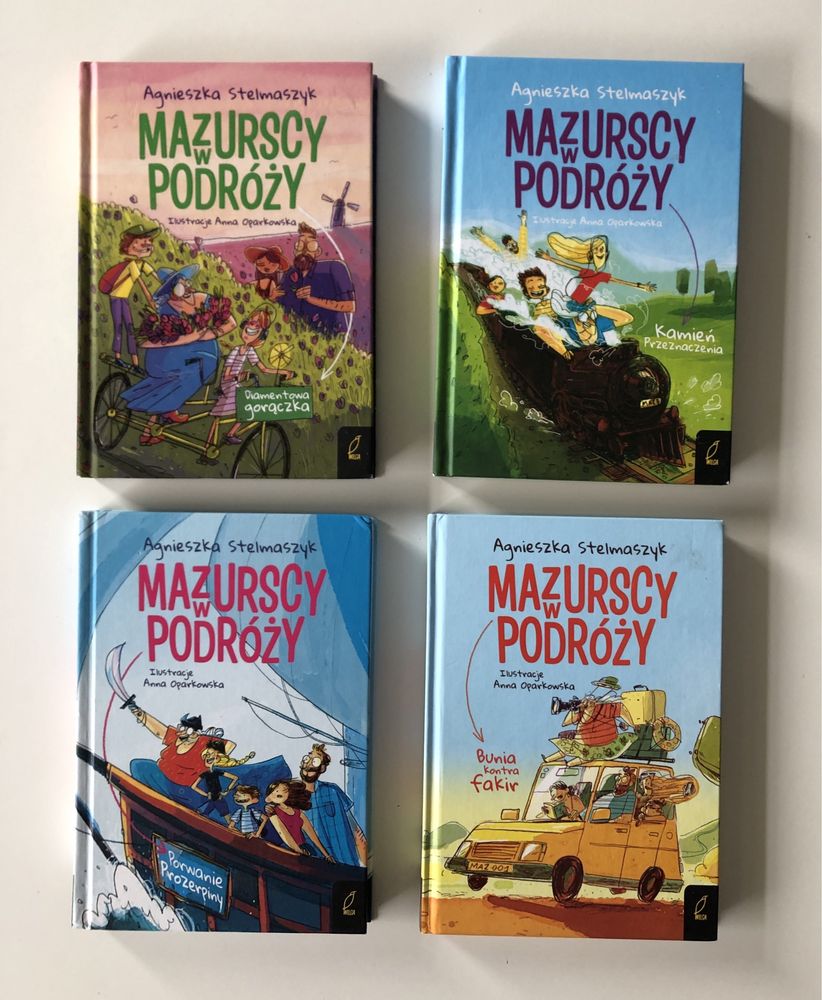 Zestaw 6 ksiazek z serii Mazurscy w podrozy