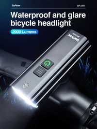 Lampa rowerowa światło przednie mocna 2000lm 4800mAh IPX6 Low beam