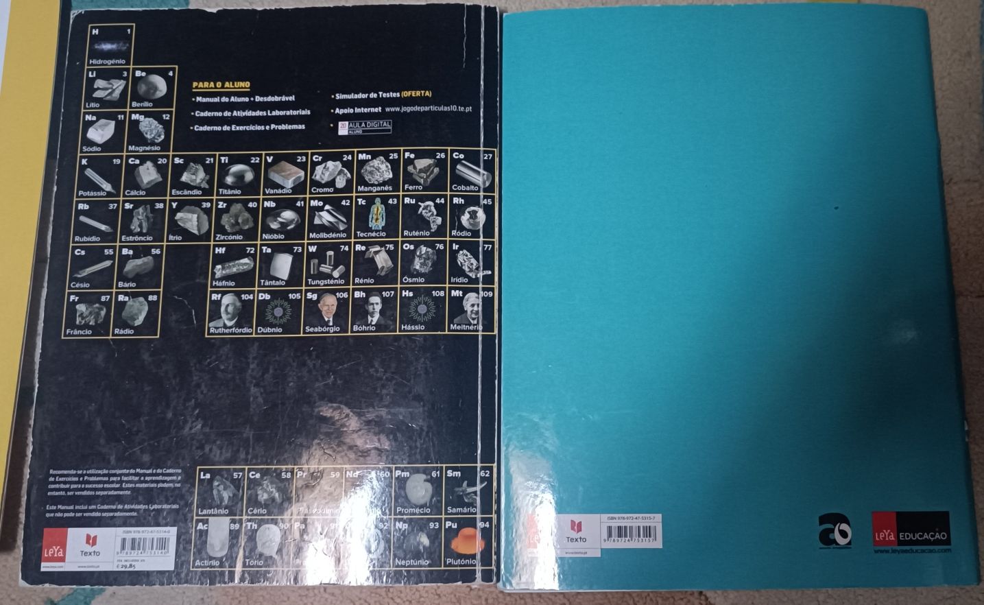 Manual e caderno de atividades de Química Novo Jogo de Partículas