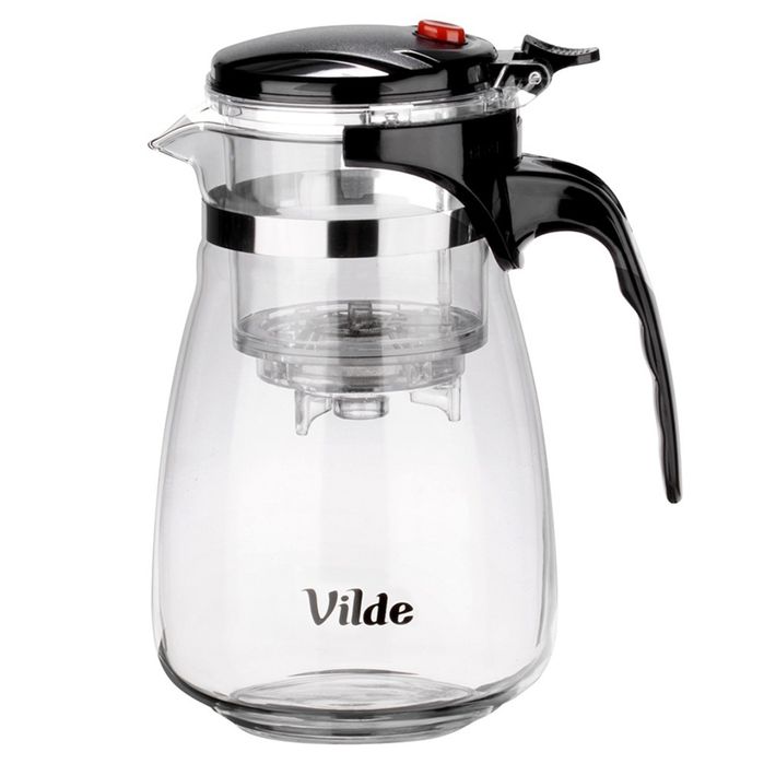 Dzbanek Szklany 960Ml Z Zaparzaczem Spustowym Do Herbaty Ziół 259416