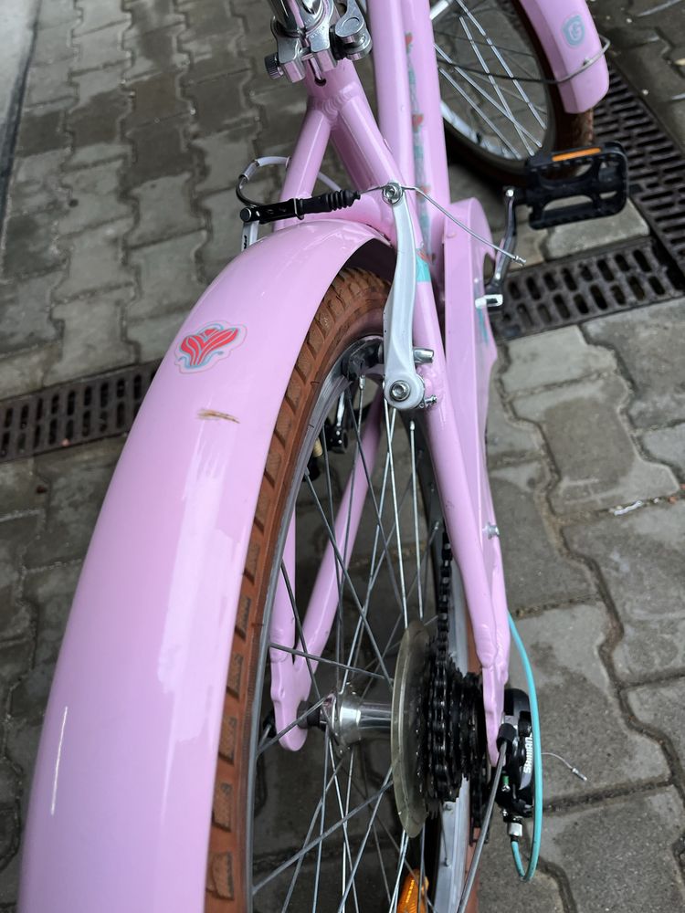 Rower LE GRAND Pave Junior - 24cali, różowy, dla dziewczynki