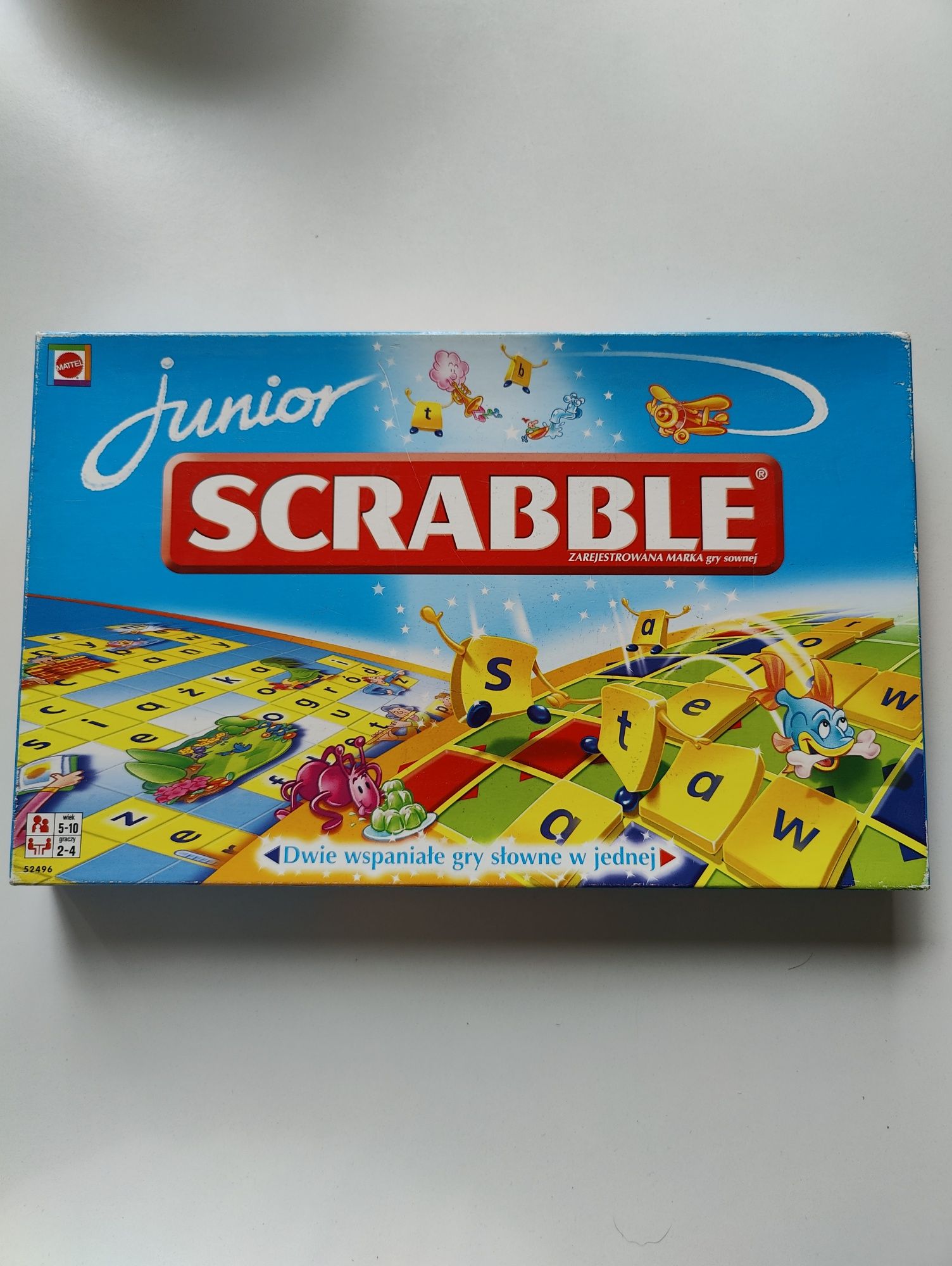 Scrabble junior 2 poziomy gra planszowa