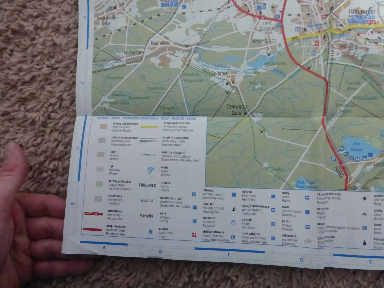 Mapa turystyczna Liswarciański Szlak Rowerowy 1:65 000
